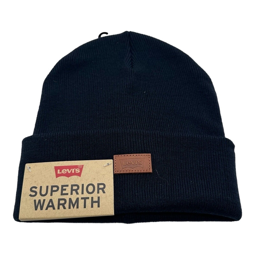 NWT Levi's Navy‎ Blue Knit Winter Beanie Hat Cap Superior Warmth